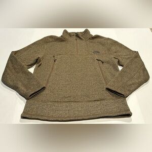 The North Face Men’s Sz Medium 1/4 Zip Fleece Pullover Mock Neck NF0A3MMV Brown